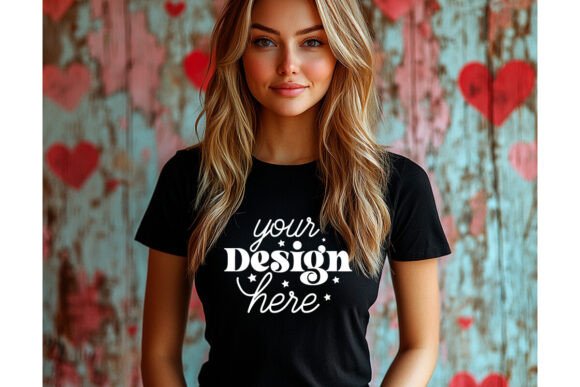 Bella Canvas 3001 Mockup: Valentine Graphics & Product Mockups