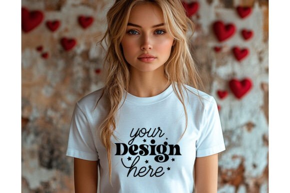 Bella Canvas 3001 Valentine Mockup 107: Graphics & Product Mockups