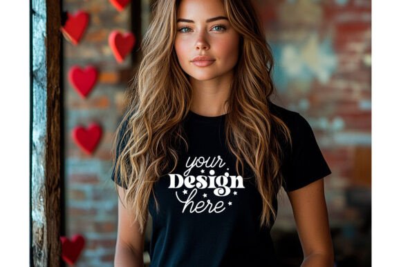 Bella Canvas 3001 Valentine Mockup 3: Graphics & Product Mockups