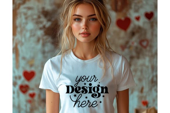 Bella Canvas 3001 Valentine Mockup 76: Graphics & Product Mockups