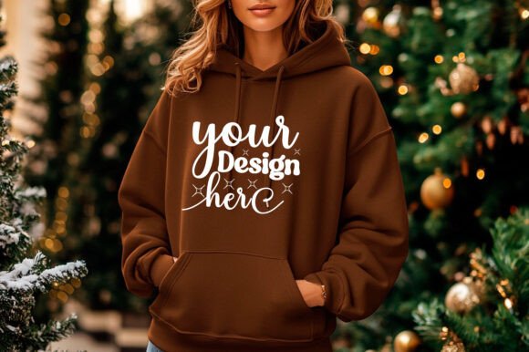 Christmas Girl Hoodie Mockup 6: Graphics for Product Mockups