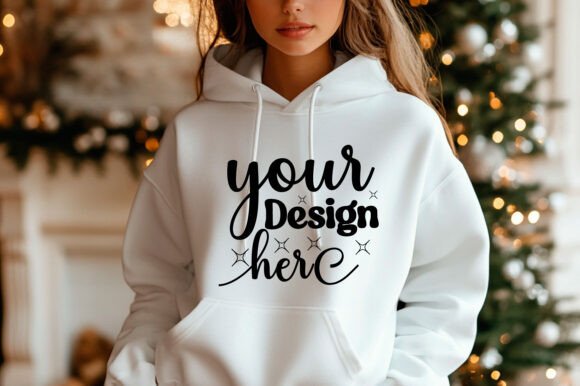 Christmas Hoodie Mockup 125: Essential Graphics & Product Mockups