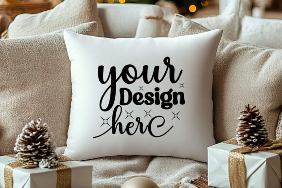 Christmas Pillow Mockup 115: Graphics for Product Mockups