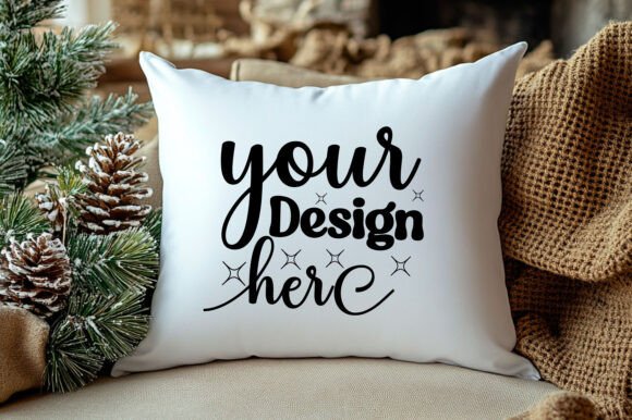 Christmas Pillow Mockup 93: Essential Graphics for Product Mockups