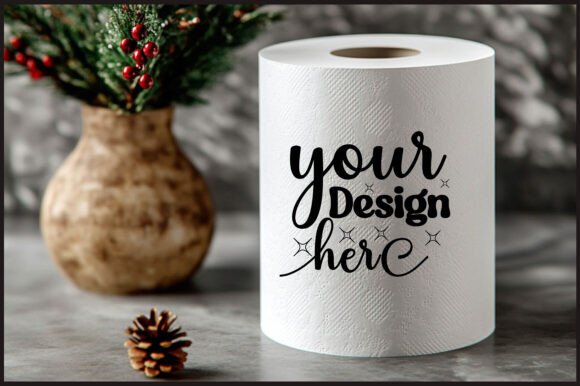 Christmas Toilet Roll Mockup 103: Graphics & Product Mockups