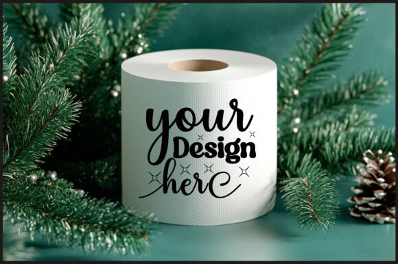 Christmas Toilet Roll Mockup 104: Graphics & Product Mockups