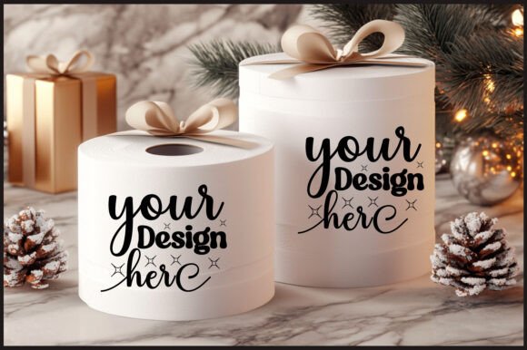Christmas Toilet Roll Mockup 106: Essential Graphics for Product Mockups