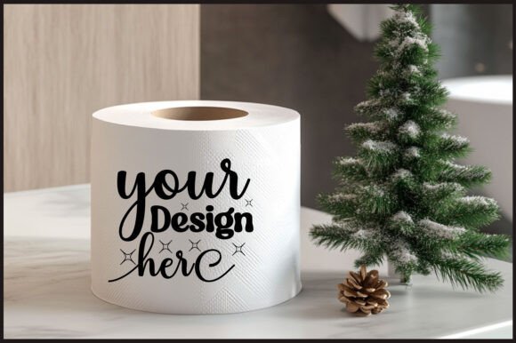 Christmas Toilet Roll Mockup 5: Graphics for Product Mockups