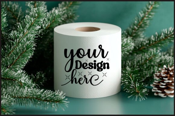 Christmas Toilet Roll Mockup 59: Graphics & Product Mockups