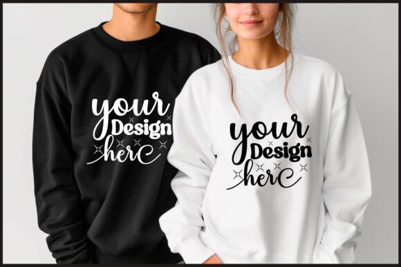 Gildan 18000 Couple Mockup 14: Graphics & Product Mockups