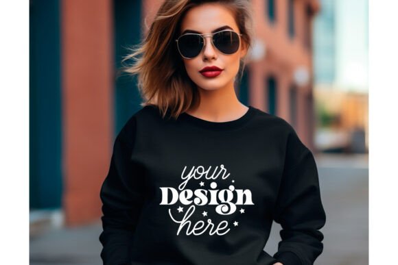 Gildan 18000 Women Mockup 123: Premium Graphics for Product Mockups
